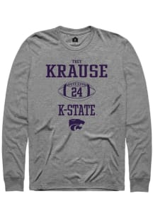 Trey Krause Rally Mens Graphite K-State Wildcats NIL Sport Icon Tee