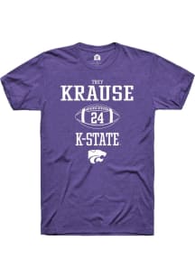 Trey Krause Purple K-State Wildcats NIL Sport Icon Short Sleeve T Shirt