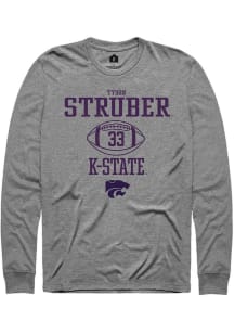 Tyson Struber Rally Mens Graphite K-State Wildcats NIL Sport Icon Tee