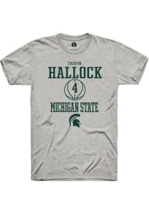 Theryn Hallock Ash Michigan State Spartans NIL Sport Icon Short Sleeve T Shirt