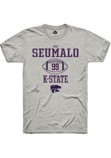 Uso Seumalo Ash K-State Wildcats NIL Sport Icon Short Sleeve T Shirt