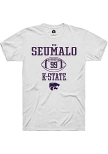 Uso Seumalo White K-State Wildcats NIL Sport Icon Short Sleeve T Shirt