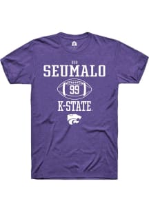 Uso Seumalo Purple K-State Wildcats NIL Sport Icon Short Sleeve T Shirt