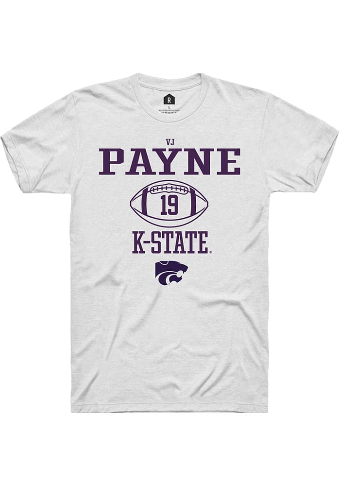 Victor Payne K-State Wildcats White Rally NIL Sport Icon Short Sleeve T Shirt