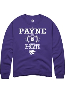 Victor Payne Rally Mens Purple K-State Wildcats NIL Sport Icon Crew Sweatshirt