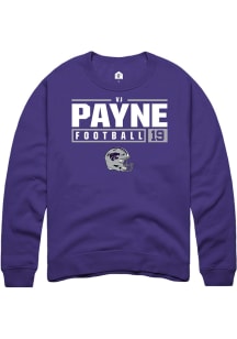 Victor Payne Rally Mens Purple K-State Wildcats NIL Stacked Box Crew Sweatshirt