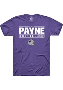 Victor Payne Purple K-State Wildcats NIL Stacked Box Short Sleeve T Shirt