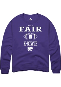 Wesley Fair Rally Mens Purple K-State Wildcats NIL Sport Icon Crew Sweatshirt