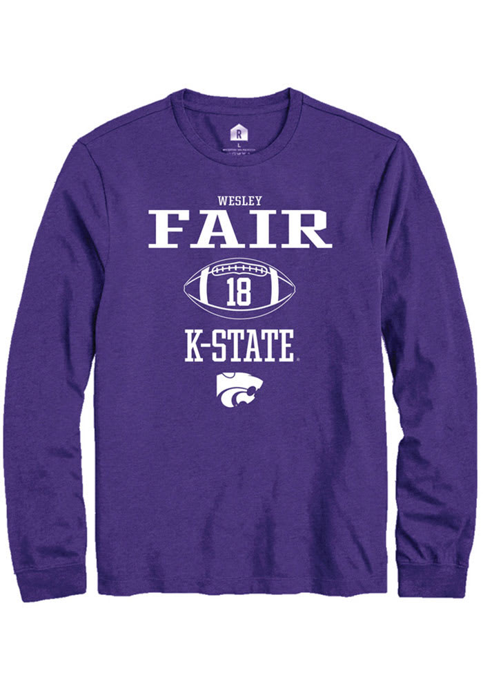Wesley Fair K-State Wildcats Purple Rally NIL Sport Icon Long Sleeve T Shirt