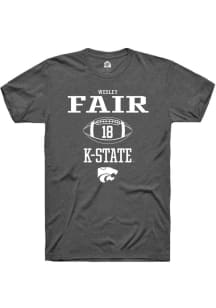 Wesley Fair Dark Grey K-State Wildcats NIL Sport Icon Short Sleeve T Shirt