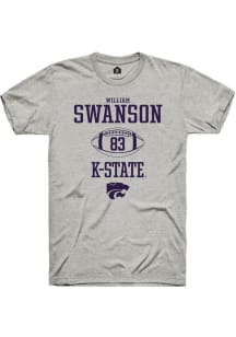 William Swanson Ash K-State Wildcats NIL Sport Icon Short Sleeve T Shirt