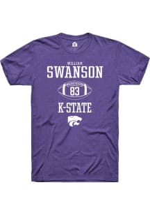 William Swanson Purple K-State Wildcats NIL Sport Icon Short Sleeve T Shirt