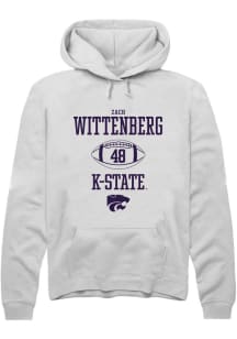 Zach Wittenberg Rally Mens White K-State Wildcats NIL Sport Icon Hooded Sweatshirt