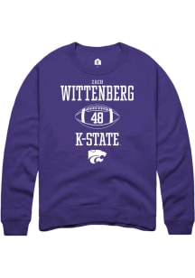 Zach Wittenberg Rally Mens Purple K-State Wildcats NIL Sport Icon Crew Sweatshirt