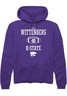 Zach Wittenberg Rally Mens Purple K-State Wildcats NIL Sport Icon Hooded Sweatshirt