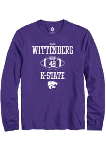 Zach Wittenberg Rally Mens Purple K-State Wildcats NIL Sport Icon Tee