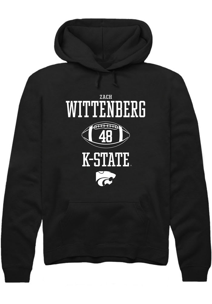 Zach Wittenberg Rally K-State Wildcats Mens Black NIL Sport Icon Long Sleeve Hoodie