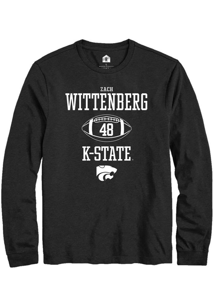 Zach Wittenberg K-State Wildcats Black Rally NIL Sport Icon Long Sleeve T Shirt