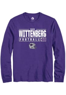 Zach Wittenberg Rally Mens Purple K-State Wildcats NIL Stacked Box Tee