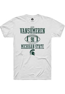 Alex Vansumeren White Michigan State Spartans NIL Sport Icon Short Sleeve T Shirt