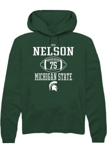Ben Nelson Rally Mens Green Michigan State Spartans NIL Sport Icon Hooded Sweatshirt