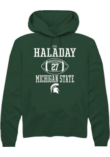 Cal Haladay  Rally Michigan State Spartans Mens Green NIL Sport Icon Long Sleeve Hoodie