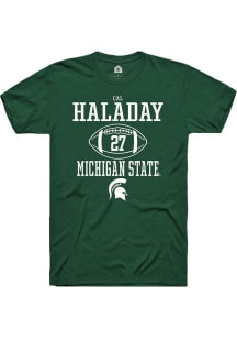 Cal Haladay  Michigan State Spartans Green Rally NIL Sport Icon Short Sleeve T Shirt