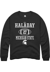 Cal Haladay  Rally Michigan State Spartans Mens Black NIL Sport Icon Long Sleeve Crew Sweatshirt