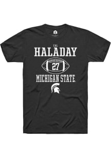 Cal Haladay  Michigan State Spartans Black Rally NIL Sport Icon Short Sleeve T Shirt