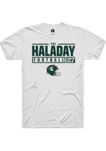 Cal Haladay  Michigan State Spartans White Rally NIL Stacked Box Short Sleeve T Shirt