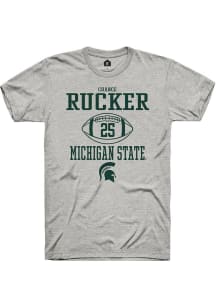 Chance Rucker Ash Michigan State Spartans NIL Sport Icon Short Sleeve T Shirt