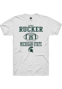 Chance Rucker White Michigan State Spartans NIL Sport Icon Short Sleeve T Shirt