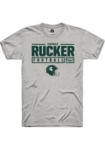 Chance Rucker Ash Michigan State Spartans NIL Stacked Box Short Sleeve T Shirt