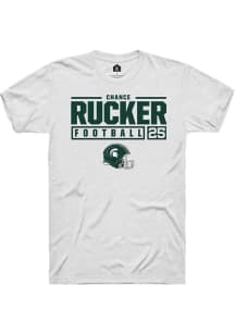 Chance Rucker White Michigan State Spartans NIL Stacked Box Short Sleeve T Shirt