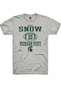 Darius Snow Ash Michigan State Spartans NIL Sport Icon Short Sleeve T Shirt