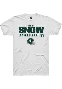 Darius Snow White Michigan State Spartans NIL Stacked Box Short Sleeve T Shirt