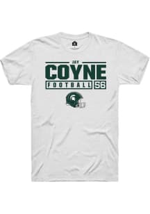 Jay Coyne White Michigan State Spartans NIL Stacked Box Designed Short Sleeve T Shirt