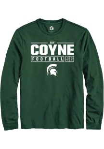 Jay Coyne Rally Mens Green Michigan State Spartans NIL Stacked Box Tee