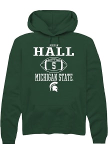 Jordan Hall  Rally Michigan State Spartans Mens Green NIL Sport Icon Long Sleeve Hoodie