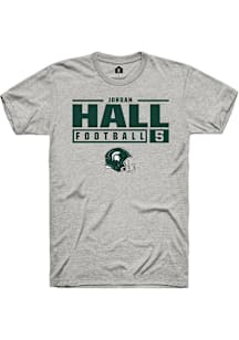 Jordan Hall  Michigan State Spartans Ash Rally NIL Stacked Box Short Sleeve T Shirt