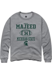 Khalil Majeed Rally Mens Graphite Michigan State Spartans NIL Sport Icon Crew Sweatshirt