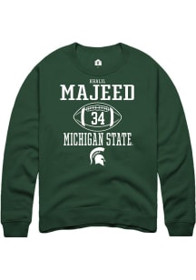 Khalil Majeed Rally Mens Green Michigan State Spartans NIL Sport Icon Crew Sweatshirt