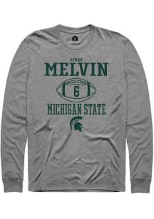 Semar Melvin  Michigan State Spartans Grey Rally NIL Sport Icon Long Sleeve T Shirt