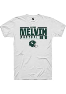 Semar Melvin  Michigan State Spartans White Rally NIL Stacked Box Short Sleeve T Shirt