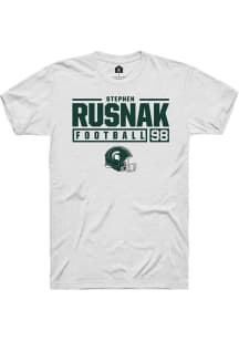 Stephen Rusnak  Michigan State Spartans White Rally NIL Stacked Box Short Sleeve T Shirt
