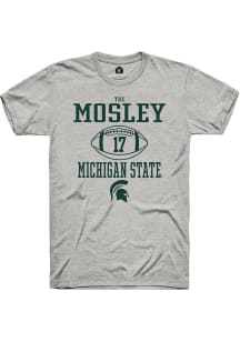 Tre Mosley  Michigan State Spartans Ash Rally NIL Sport Icon Short Sleeve T Shirt