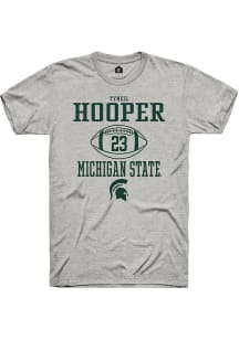 Tyneil Hooper  Michigan State Spartans Ash Rally NIL Sport Icon Short Sleeve T Shirt