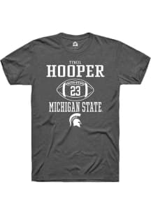 Tyneil Hooper  Michigan State Spartans Dark Grey Rally NIL Sport Icon Short Sleeve T Shirt