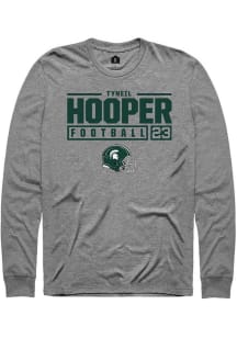 Tyneil Hooper  Michigan State Spartans Grey Rally NIL Stacked Box Long Sleeve T Shirt