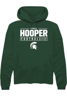 Tyneil Hooper  Rally Michigan State Spartans Mens Green NIL Stacked Box Long Sleeve Hoodie